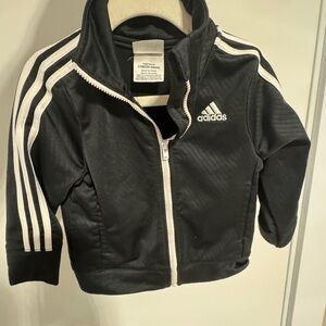 Adidas Black Jacket with White Accents